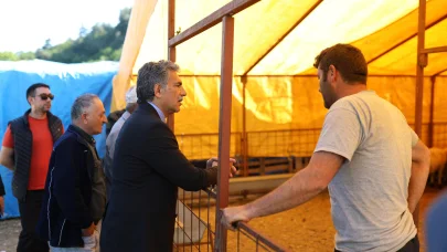 Gemlik'te açılan kurban pazarında denetimler sıklaştı