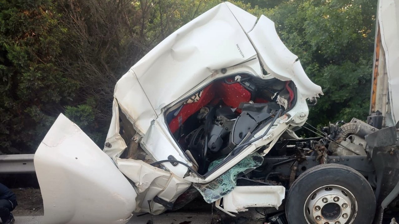 Kocaeli&#039;de TIR kazası; şoför öldü