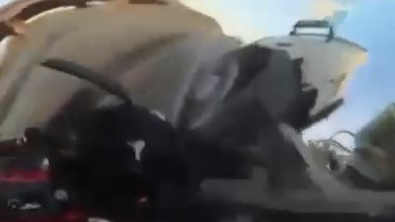 Motosiklet sürücüsü Saniye'nin öldüğü kaza kamerada