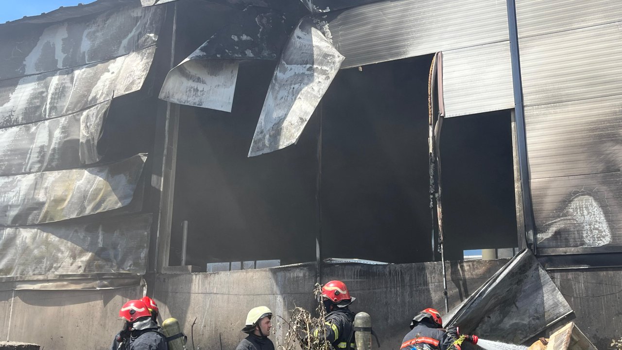 Sakarya'da kontrplak üretim tesisinde yangın