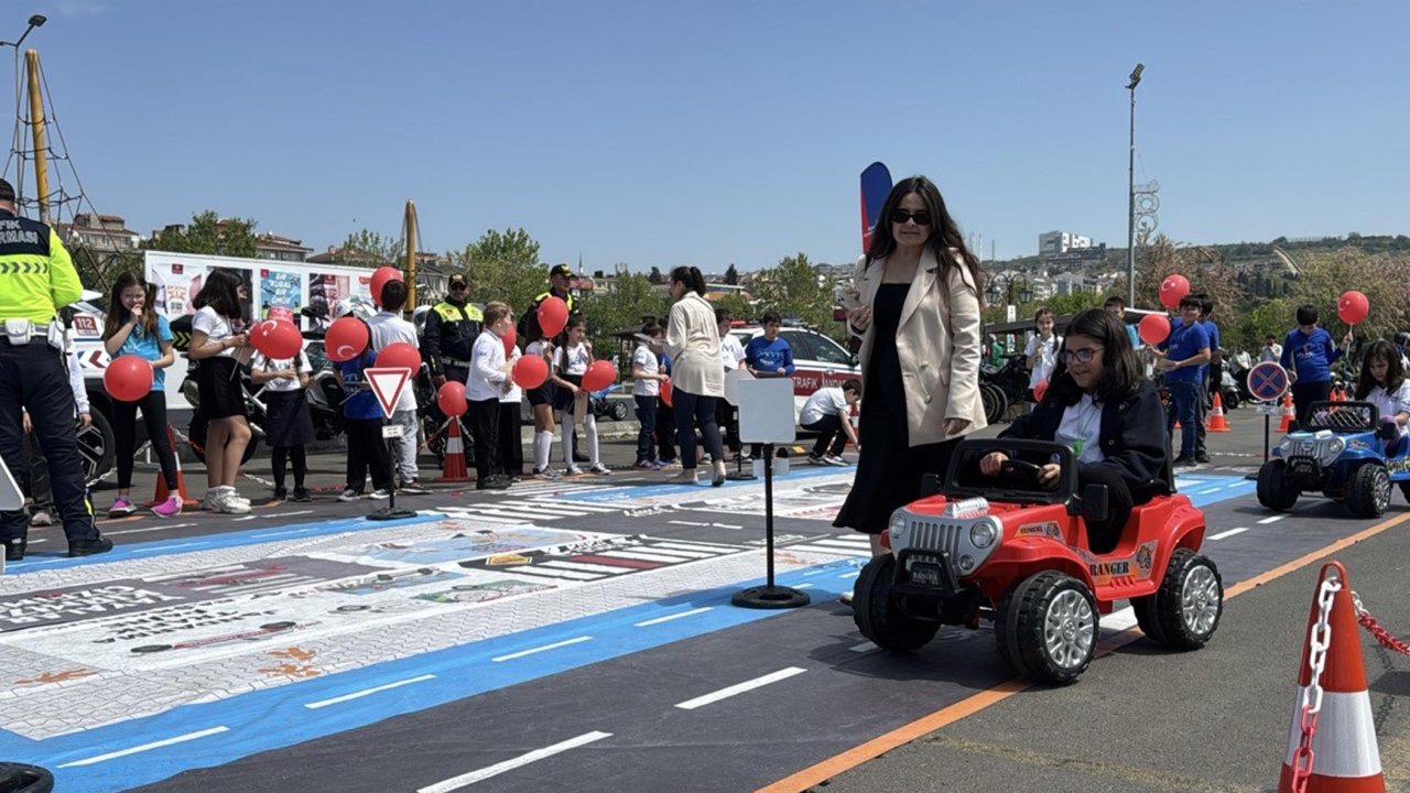 Tekirdağ'da çocuklara trafikte farkındalık eğitimi