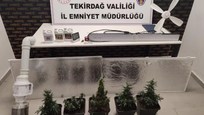 Tekirdağ'da evlerinde uyuşturucu yetiştiren 2 şüpheli yakalandı