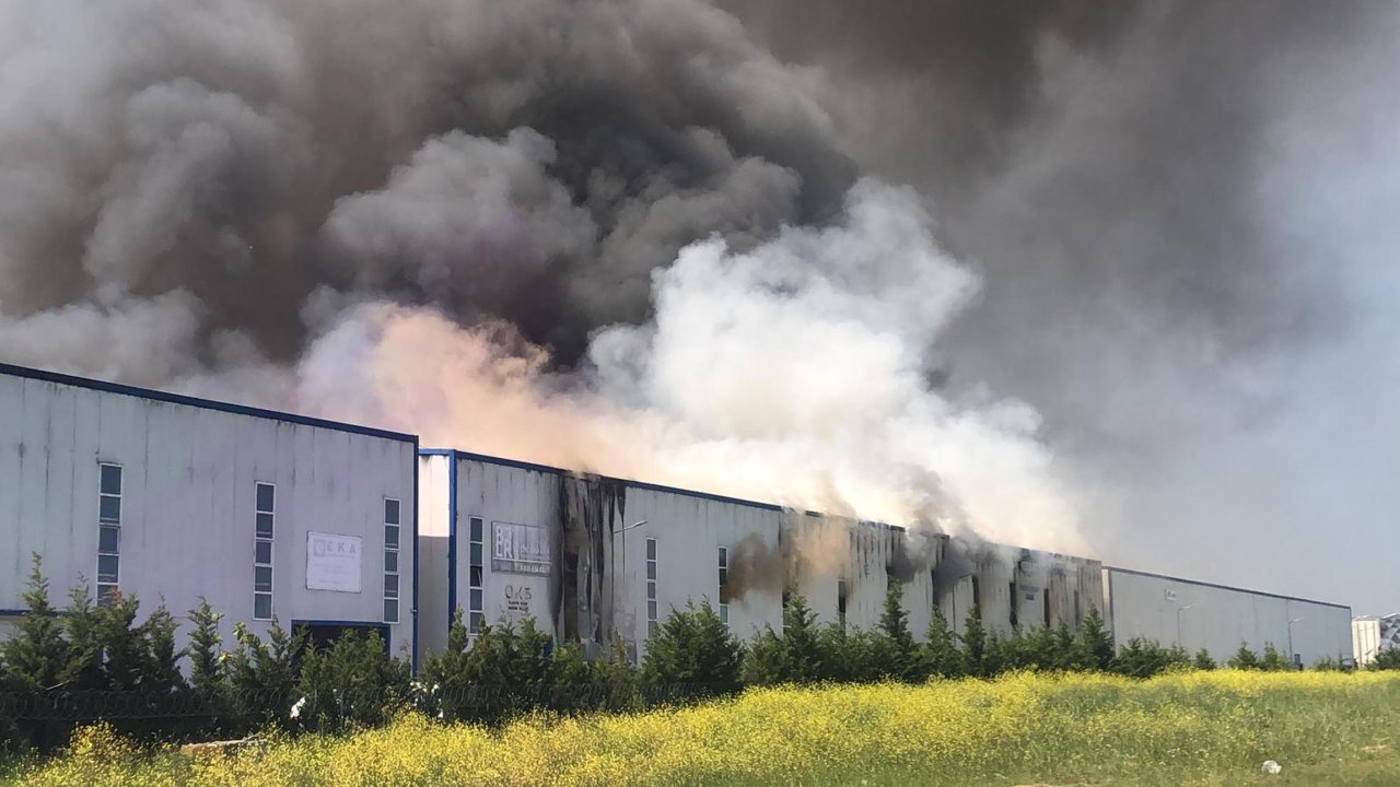 Tekirdağ'da fabrika yangını