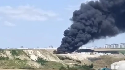 Karatepe Mevkii’nde Geri Dönüşüm Tesisinde Yangın!
