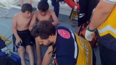 Uyarılara aldırış etmediler şişme botla denizde mahsur kaldılar!