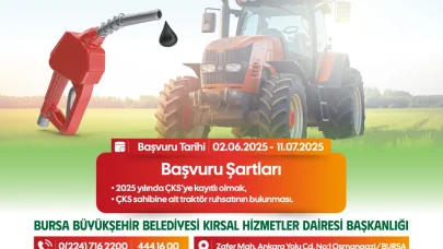 Bursa Büyükşehir Belediyesi’nden yüzde 100 hibe ‘Mazot Desteği’