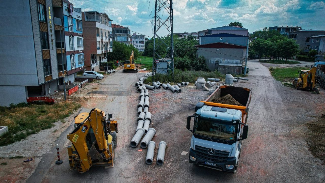 Bursa'da, 2 mahallede alt yapı çalışmalarında sona gelindi