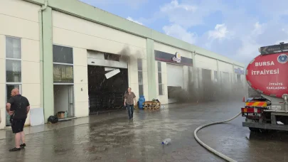 Bursa’da zeytin tesisinde çıkan yangın söndürüldü