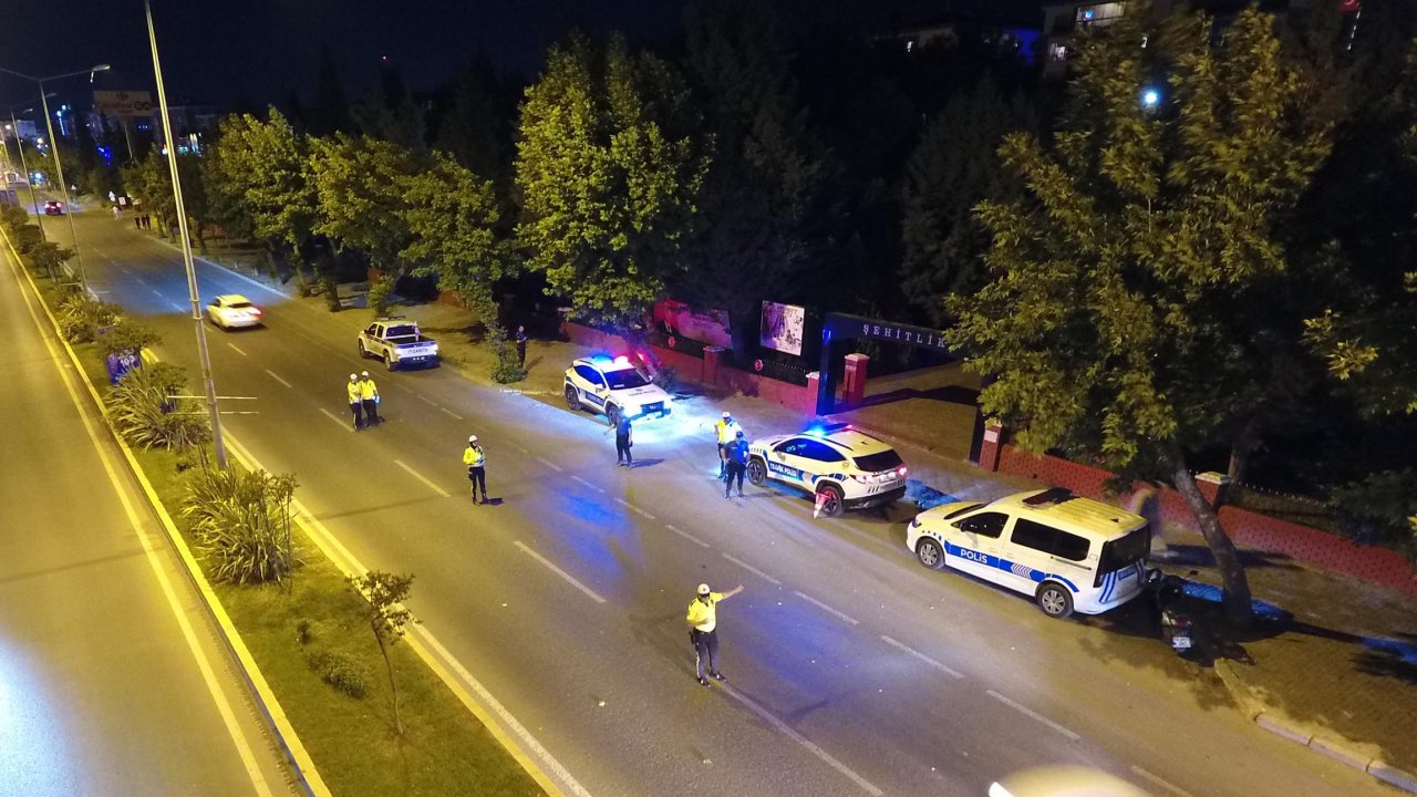 Çorlu’da trafik polislerinden gece denetimi