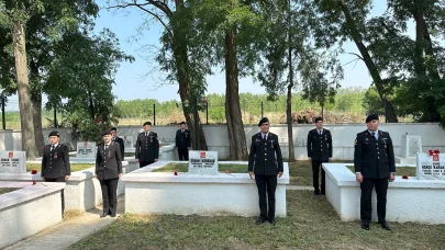 Edirne'de jandarmanın kuruluş yıl dönümünde şehitler anıldı