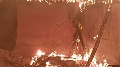 Edremit eski Verem Savaş Dispanseri'nde yangın