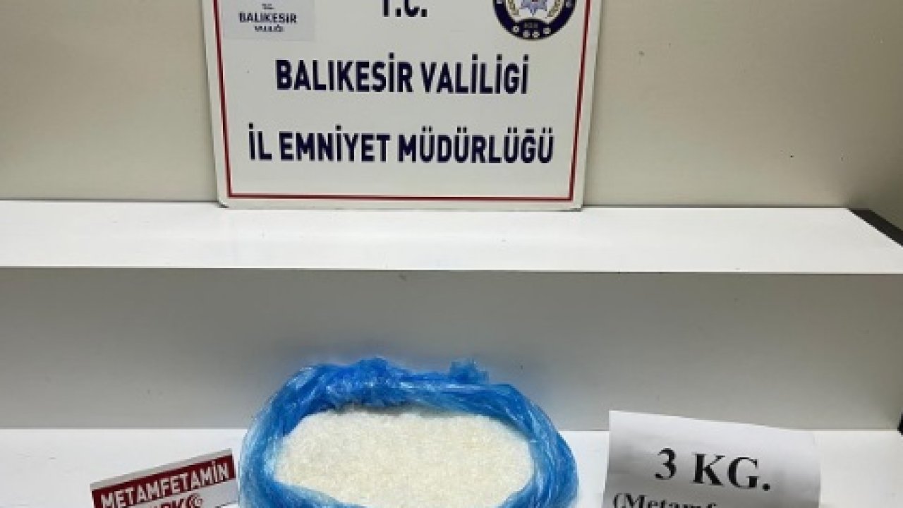 Edremit’te 3 kilo metamfetamin ele geçirildi