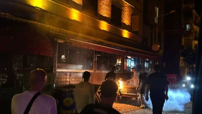 Erdek'te otel odasında yangın: 1 gözaltı