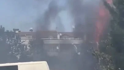 Otlukta çıkan yangın park halindeki araçlara sıçradı