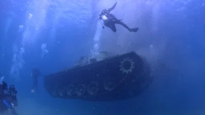 Saros Körfezi'ne tank batırıldı