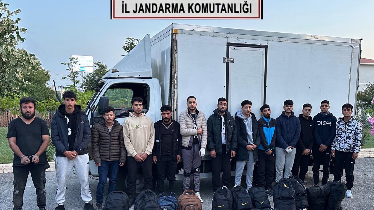 Tekirdağ'da 13 kaçak göçmen yakalandı
