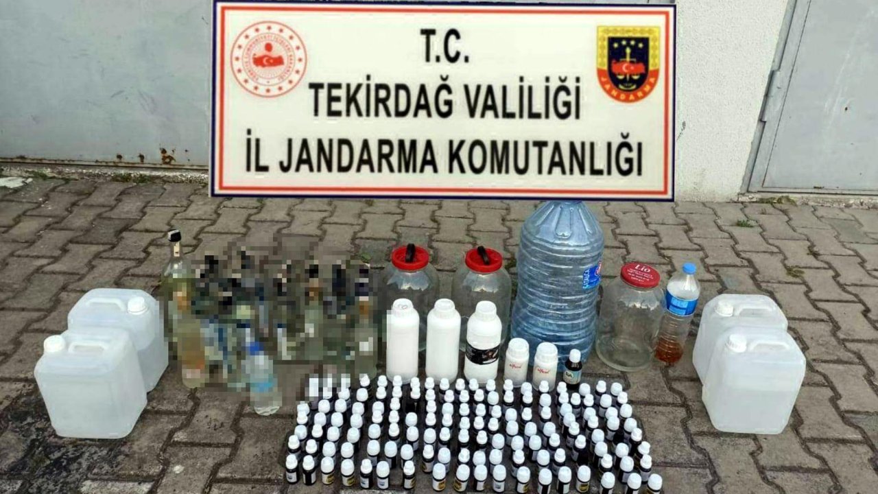 Tekirdağ'da sahte içki ele geçirildi