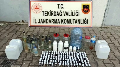 Tekirdağ'da sahte içki ele geçirildi
