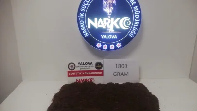 Yalova'da 1 kilo 800 gram sentetik uyuşturucu ele geçirildi