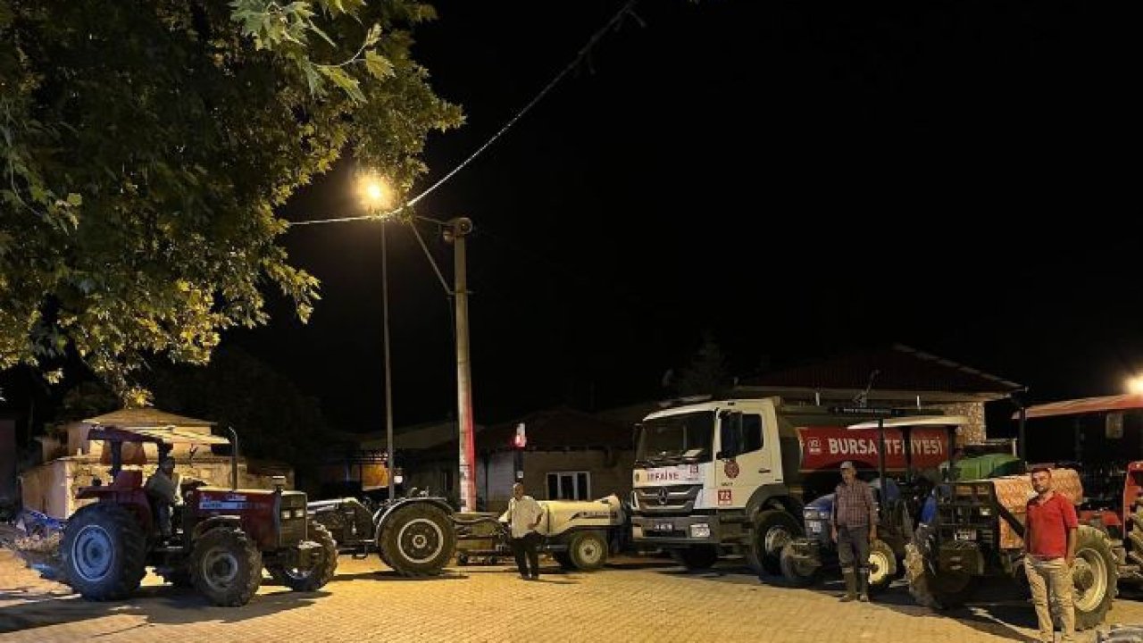 Bursa’da ekipler ve gönüllüler, sınıra yaklaşan yangın nedeniyle teyakkuzda