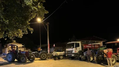 Bursa’da ekipler ve gönüllüler, sınıra yaklaşan yangın nedeniyle teyakkuzda
