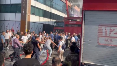Bursa’da tekstil atölyesinin çatı katında yangın