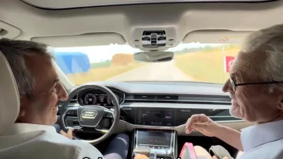 Edirne- Vali Sezer, köy yolunu ‘Lütfü amca’ ile test etti /Video eklendi