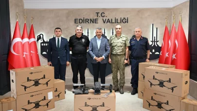 Edirne'de güvenlik güçlerine yeni nesil İHA'lar alındı