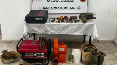 Ormanda kaçak kazı yapan 3 şüpheli suçüstü yakalandı