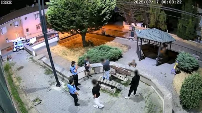 Parkta yere attıkları çekirdek kabuklarını zabıta gözetiminde topladılar