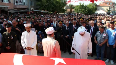 Şehit Üsteğmen Tuğrul Özsu, Edirne’de son yolculuğuna uğurlandı