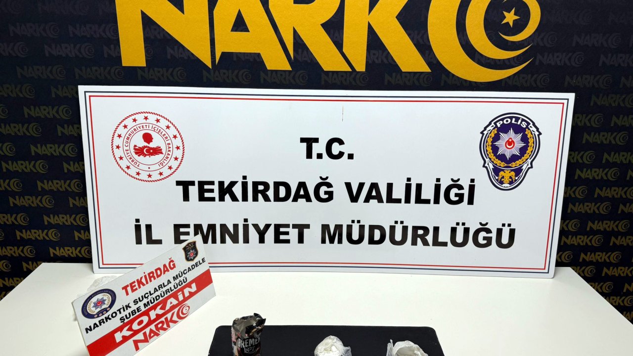 Tekirdağ’da 1 milyon 150 bin lira değerinde 650 gram uyuşturucu yakalandı
