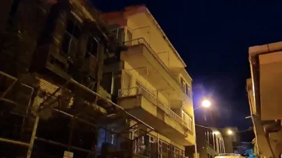 Tekirdağ’da çökme riski taşıyan metruk binanın bitişiğindeki apartman boşaltıldı