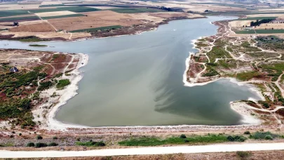 Tekirdağ’daki Türkmeneli Göleti’nde su seviyesi yüzde 5’in altına düştü