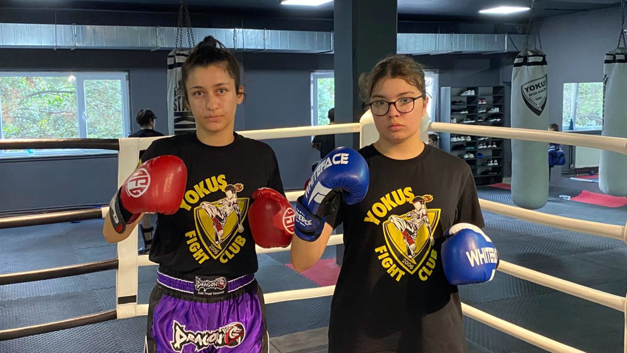 Tekirdağ’ın şampiyon muaythai sporcuları Beyza ve Ayşe İrem’in hedefi uluslararası temsil