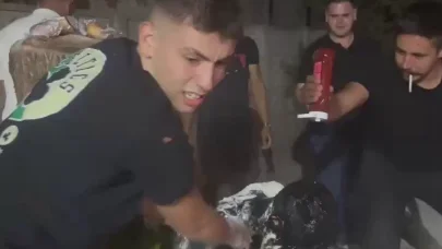 Damada motor yağlı, yumurtalı, ketçaplı şaka kamerada