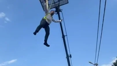 Damadı vinçle havaya kaldırıp, çiftetelli oynattılar