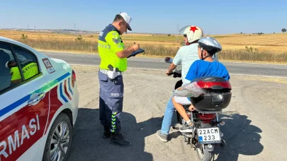 Edirne’de jandarma motosikletleri denetledi