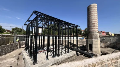 Edirne'de tek minaresi ayakta kalan tarihi mescit, yıl sonunda hizmete açılacak