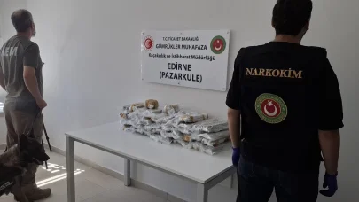 Edirne'deki operasyonlarda 96 kilo uyuşturucu ele geçirildi; 3 tutuklama