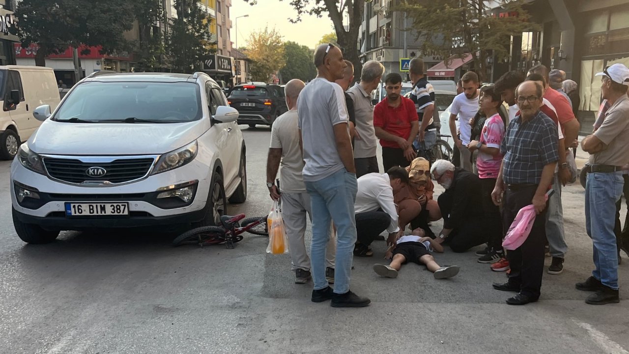 İnegöl’de ciple çarpışan bisikletli çocuk yaralandı