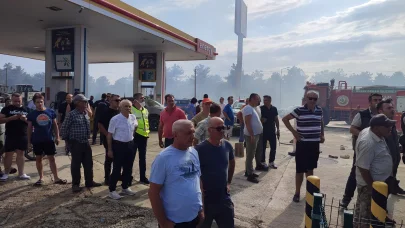 Keşan’da anız yangını; akaryakıt istasyonu ve ormana sıçramadan söndürüldü