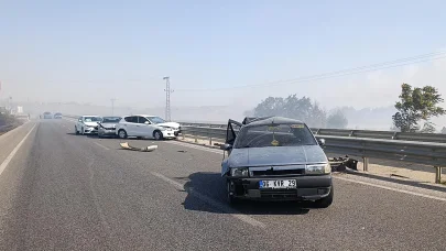 Kırklareli'de anız yangını; TEM ve D-100 bir süre trafiğe kapatıldı