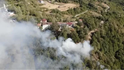 Kocaeli'de orman yangını 2'nci gününde; dronla görüntülendi