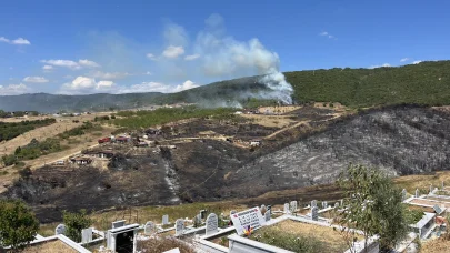 Kocaeli'de ot yangını
