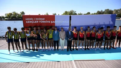 Meriç Nehri’nde gerçekleştirilen Gençler Türkiye Kürek Şampiyonası sona erdi