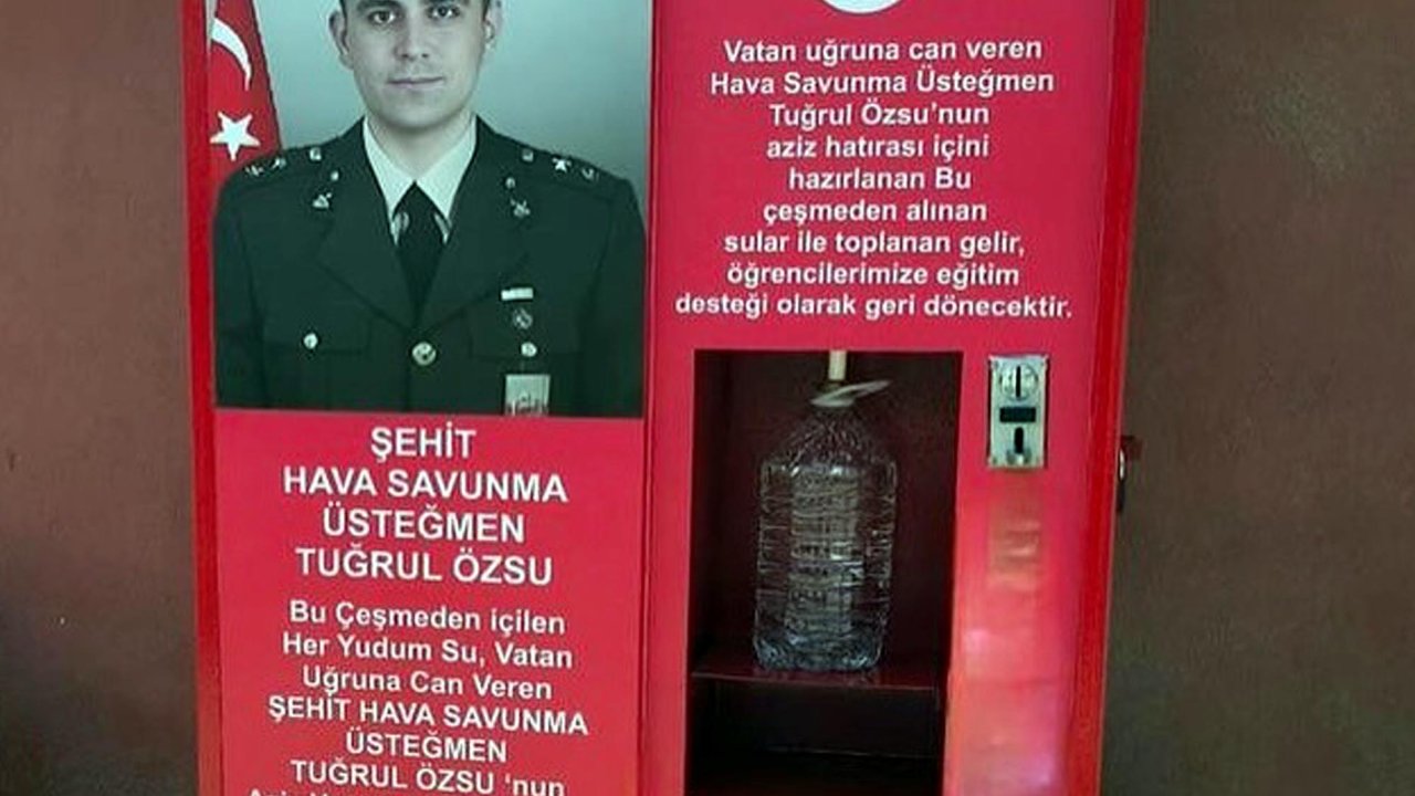 Şehit Üsteğmen Özsu’nun anısına memleketinde hayır çeşmesi yaptırıldı