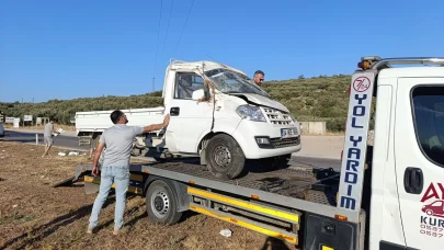 Beyaz eşya yüklü kamyonet devrildi: 1 yaralı