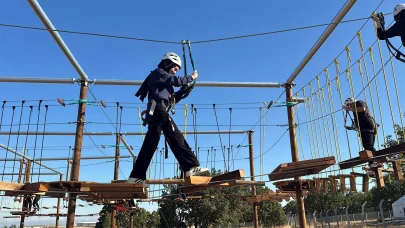 Edirne’de lise öğrencilerine yönelik ‘macera parkuru’ kuruldu