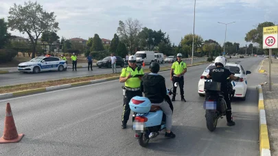Edirne’de polis uygulamasında 30 sürücüye 258 bin lira trafik cezası
